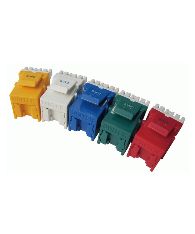 کیستون درپوش دار دینتک Cat6 ezi-JACK180 کیستون دینتک Cat6 ezi-JACK180 با درپوش