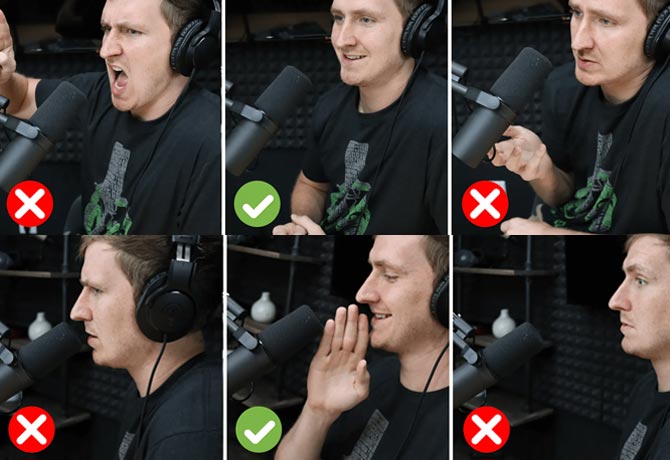 Polar pattern of microphones