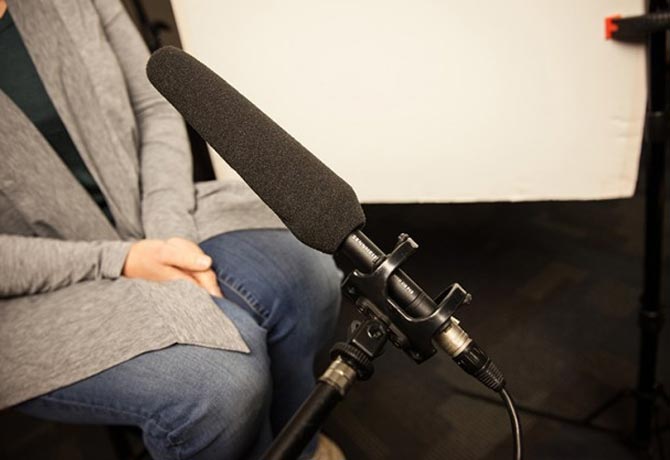 Use shotgun microphones for podcasts